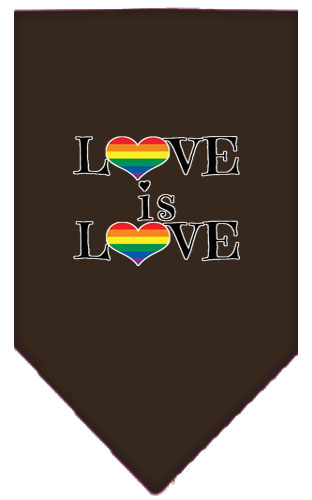 Love is Love Screen Print Bandana Cocoa Small